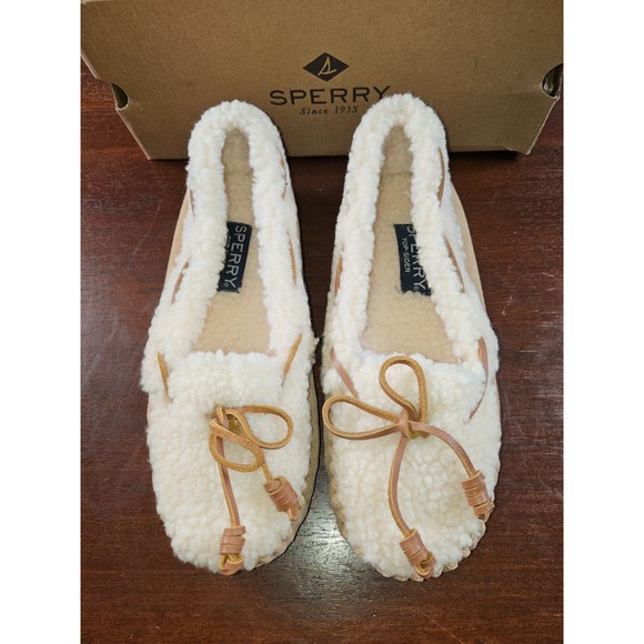 Sperry Womans Reina Jr. Tan Slipper Shoes Moccosins Women's Size 9 M New in box - Picture 3 of 8